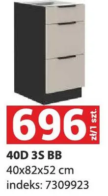 Szafka kuchenna 40D 3S BB promocja w Merkury Market