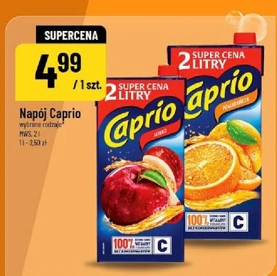 Napój Caprio wybrane rodzaje promocja w POLOmarket