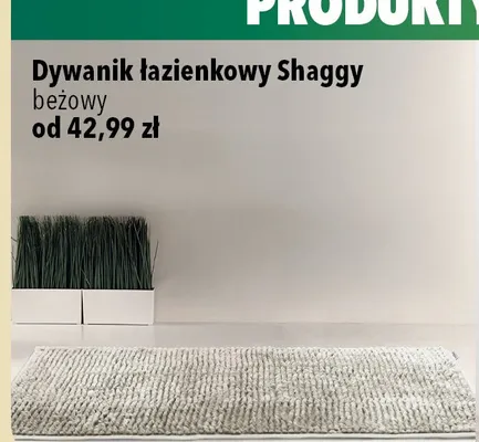 Dywanik łazienkowy Shaggy beżowy Biedronka Home promocja w Biedronka Home