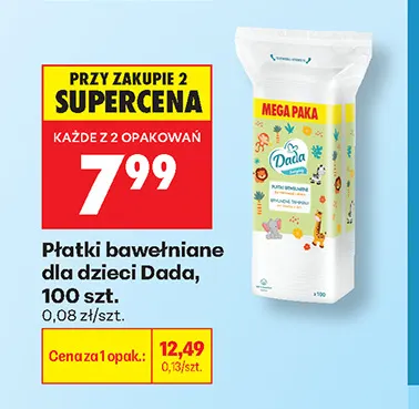 Płatki bawełniane dla dzieci Dada promocja w Biedronka