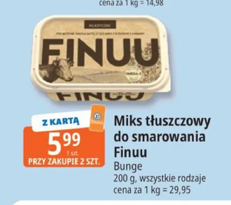 Miks tłuszczowy do smarowania Finuu promocja w Leclerc