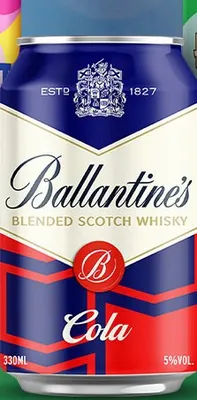Drink Ballantine's Blended Scotch Whisky Cola promocja w Biedronka