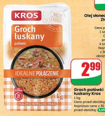 Groch połówki łuskany promocja w Dino