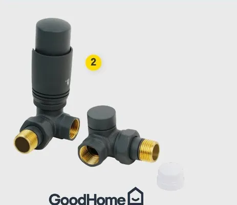 Zestaw termostatyczny osiowy GoodHome antracytowy promocja w Castorama
