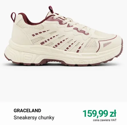 Sneakersy chunky Graceland promocja w Deichmann