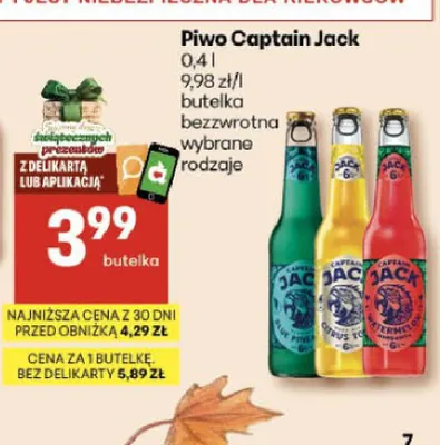 Piwo Captain Jack Citrus promocja w Delikatesy Centrum