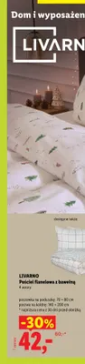 Pościel flanelowa z bawełną Livarno 140x200 cm promocja w Lidl