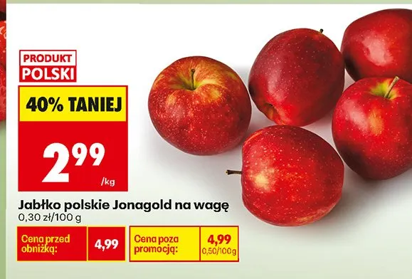 Jabłko polskie Jonagold na wagę promocja w Biedronka