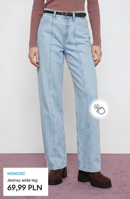 Jeansy wide leg promocja w Sinsay