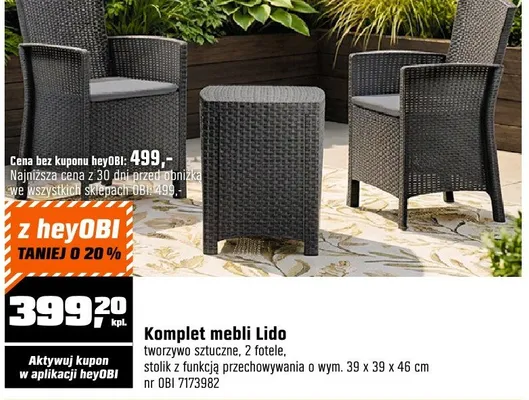 Komplet mebli Lido promocja w OBI