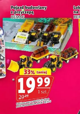 Pojazd budowlany z przyczepą BEMAG promocja w Prim Market