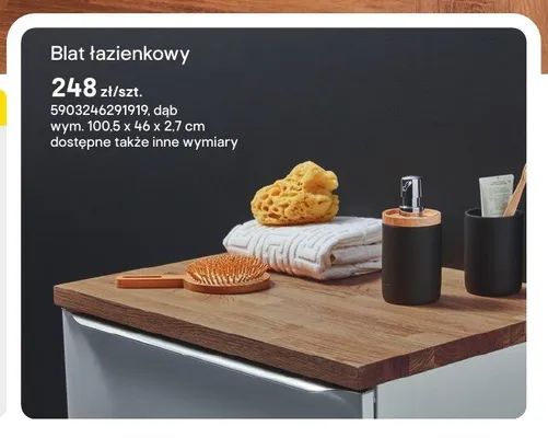 Blat łazienkowy GoodHome dąb promocja w Castorama