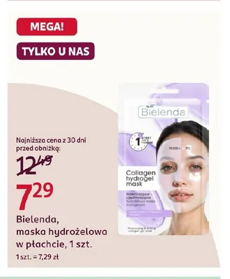 Maska hydrożelowa w płachcie Bielenda promocja w Rossmann