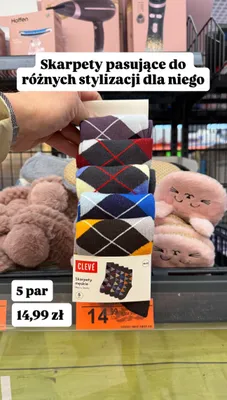 Skarpety męskie 5 par promocja w Biedronka