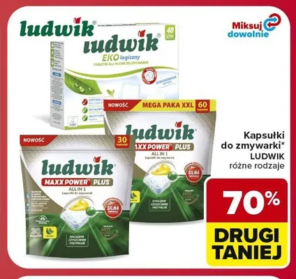 Kapsułki do zmywarki Ludwik Eko Logiczny promocja w Carrefour Market