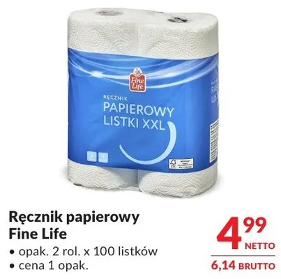Ręcznik papierowy Fine Life promocja w Makro