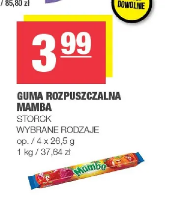 Guma rozpuszczalna Mamba 4-pak promocja w SPAR