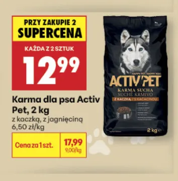 Karma dla psa Activ Pet z jagnięciną promocja w Biedronka