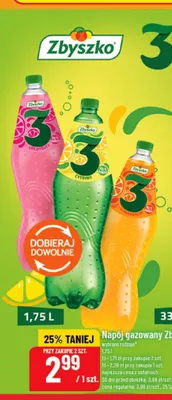 Napój gazowany Zbyszko 3 cytryny promocja w POLOmarket