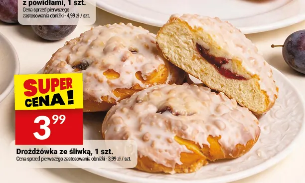 Drożdżówka ze śliwką Białecki promocja w Twój Market