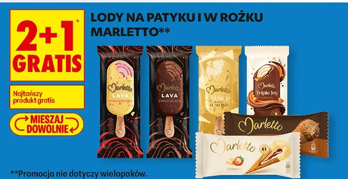 Lody na patyku i w rożku promocja w Biedronka