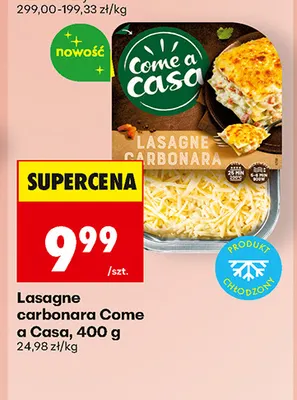 Lasagne carbonara Come a Casa promocja w Biedronka
