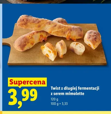 Twist z długiej fermentacji z serem mimolette promocja w Lidl
