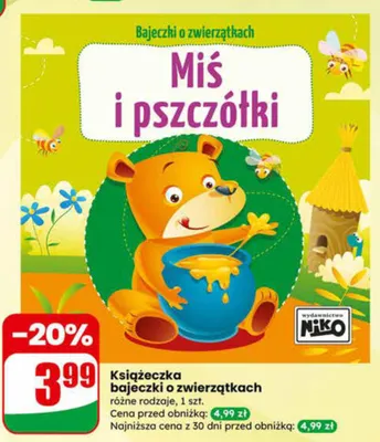 Książeczka bajeczki o zwierzątkach promocja w Dino