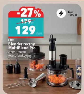 Blender ręczny LAFE MultiBlend Pro z zestawem wielofunkcyjnym Moc 1000W promocja w Biedronka