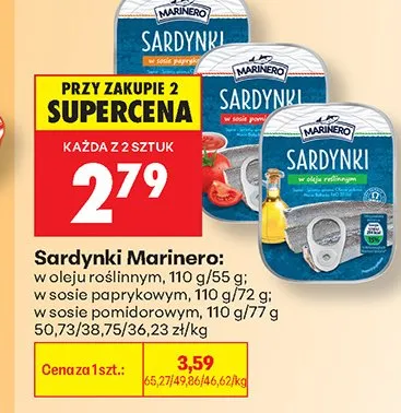 Sardynki Marinero w sosie paprykowym promocja w Biedronka