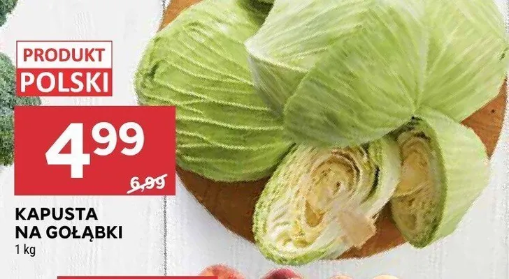 Kapusta na gołąbki promocja w Stokrotka