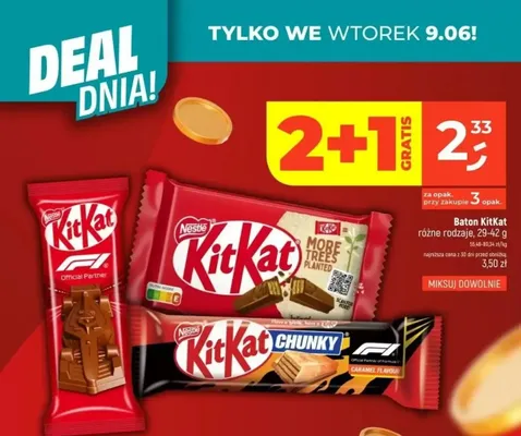 Baton KitKat Chunky F1 Caramel Flavour promocja w Dealz