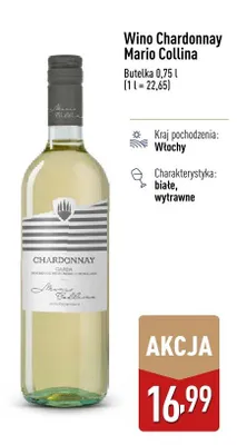 Wino białe Chardonnay promocja w Aldi