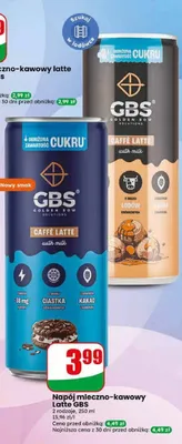 Napój mleczno-kawowy Latte GBS o smaku lodów krówkowych promocja w Dino