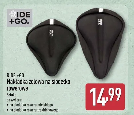 Nakładka żelowa na siodełko rowerowe Ride +Go na siodełko roweru trekkingowego promocja w Aldi
