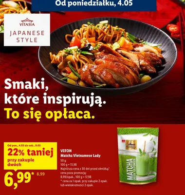 Matcha Vietnamese Lady Vifon promocja w Lidl