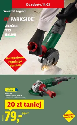 Szlifierka kątowa 1200W Parkside promocja