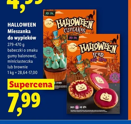 Mieszanka do wypieków miniciasteczka Halloween promocja w Lidl