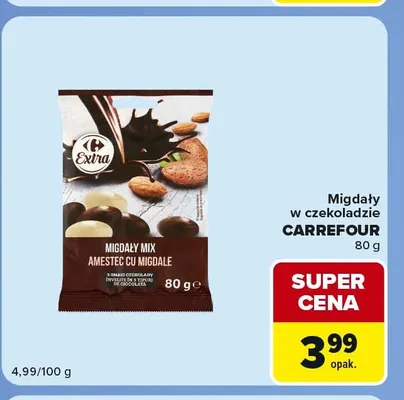 Migdały w czekoladzie Carrefour promocja w Carrefour Market