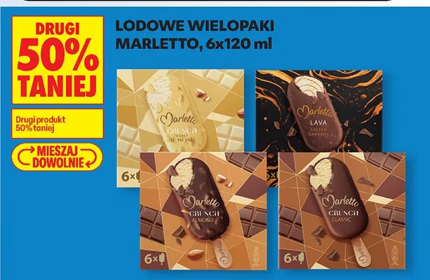Lody wielopaki 6x120 ml DRUGI -50% promocja w Biedronka