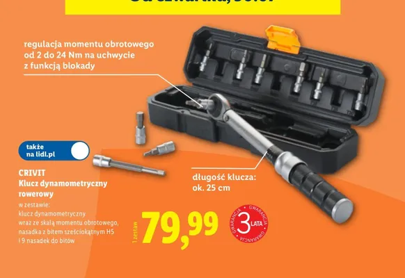 Klucz dynamometryczny rowerowy Crivit promocja