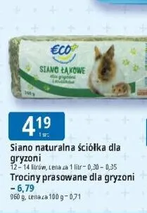 Siano naturalna ściółka dla gryzoni Eco+ promocja w Leclerc