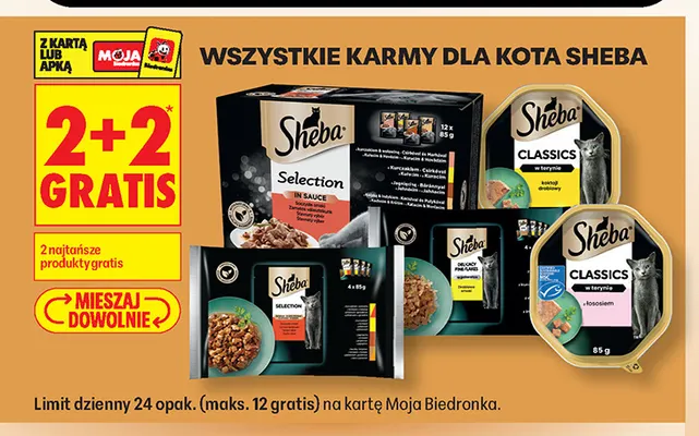 Karmy dla kota Sheba promocja w Biedronka