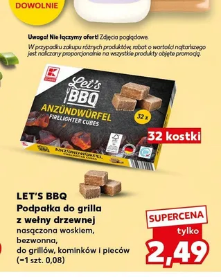 Podpałka do grilla z wełny drzewnej Let's BBQ promocja w Kaufland