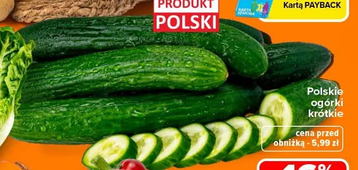 Ogórki krótkie polskie promocja w Carrefour Market