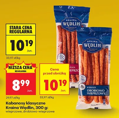 Kabanos klasyczny wieprzowy promocja w Biedronka