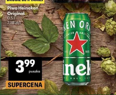 Piwo Heineken Original promocja w Delikatesy Centrum