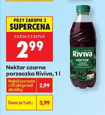 Nektar czarna porzeczka Riviva promocja w Biedronka
