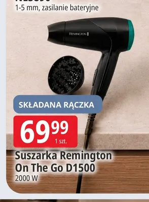 Suszarka Remington On The Go D1500 promocja w Leclerc
