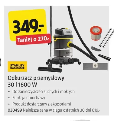 Odkurzacz przemysłowy 30 l Stanley Fatmax promocja w Jula